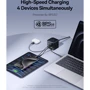 Зарядное устройство Baseus Wall Charger 2xUSB-C+USB GaN Retractable-C 100W Black (P10164001123-00) фото 14