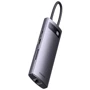 Адаптер Baseus Adapter StarJoy USB-C to HDMI4K+3xUSB3.1+PD+RJ45+SD Gray (WKWG080213): Додаткові роз'єми HDMI, Ethernet, SD+TF Card