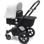 Универсальная коляска 2 в 1 Bugaboo Cameleon 3 Plus Black/ Black - Fresh white, черный с белым капюшоном на черной раме: Пол ребенка мальчик, девочка