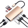 Адаптер Satechi Adapter USB-C to USB-C+RJ45+HDMI+3xUSB3.0 Gold (ST-TCMA2G): Додаткові роз'єми USB OTG, HDMI, Ethernet, USB-C