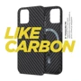 Чехол для iPhone ArmorStandart LikeCarbon MagCase Black for iPhone 15 (ARM69289): Тип чехла накладка на заднюю часть