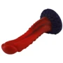 Фалоімітатор-насадка Hismith 8.35" Curved Silicone Dildo Red Monster Series