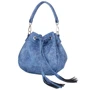 Женская сумка бакет-бэг Laskara синяя (LK10195-denim-blue): Стиль Джинсовый