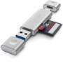 Адаптер Satechi Adapter USB/USB-C to micro SD+SD Silver (ST-TCCRAS): Интерфейс подключения USB-C, USB 3.0