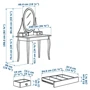 Туалетный столик ІКЕА Hemnes 100х50 см Белый (30374413) фото 6