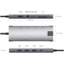 Адаптер Dynamode USB-C to HDMI 4K+Mini DisplayPort+ 3хUSB3.0+RJ45+USB-C Female+SD Grey: Интерфейс подключения USB-C