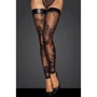 Чулки Noir Handmade F243 Tulle stockings with patterned flock embroidery Вlack, S
