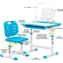 Комплект мебели Evo-kids стул+стол+полка+лампа (Evo-17 BL Ergo): Глубина столешницы, см 50