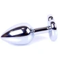 Анальная пробка Boss Series - Jewellery Silver Heart PLUG Red S (BS6400046)