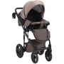Коляска 2 в 1 Bair Play Plus Soft BPS-857 бежевый - капучино (кожа): Ширина шасси 58