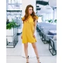 Платье ISSA PLUS 11636 48 желтое повседневное до середины бедра