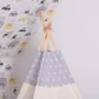 Детская палатка Springos Tipi XXL вигвам бело-серая (TIP07)