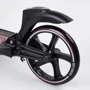 Самокат двоколісний Best Scooter PU колеса, 2 амортизатора, затиск керма, ручне гальмо Black / Red (99644): Матеріал коліс поліуретан