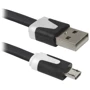Кабель Defender USB Cable to microUSB 1m Black/White (87475)