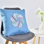 Подушка IDEIA Rain декоративная с вышивкой джинс/Simplicity 50х50 см (4820227283590): Размер, см 50x50