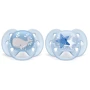 Пустушка Philips AVENT Ultra Soft для хлопчиків 6-18 міс 2 шт (SCF223/03): Форма соски ортодонтическая