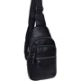 Мужская сумка-слинг Keizer черная (K13035-black): Материал Натуральная кожа