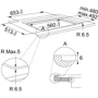 Варочная поверхность Franke FSM 654 I B BK 108.0606.108: Размеры для встраивания 560х490 мм