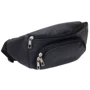 Чоловіча поясна сумка Borsa Leather чорна (1t1027m-black)