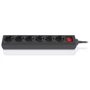 Сетевой фильтр REAL-EL RS-6 Protect M 5m, black (EL122300036)