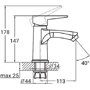 Смеситель для раковины Aquatica HK-1A130C
