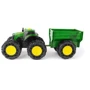 Іграшковий трактор John Deere Kids Monster Treads з причепом та великими колесами (47353): Матеріал пластмаса