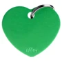 Адресник для животных My Family BASIC ALUMINUM Сердце большое, зеленый (8055960254347)