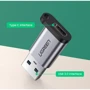 Адаптер Ugreen Adapter US276 USB 3.0 to USB-C 3.1 Female Gray (50533): Интерфейс подключения USB 3.0