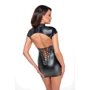 Платье Noir Handmade F309 Fantasy wetlook mini dress with lace up back Вlack, XXL