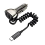 Зарядное устройство WIWU Car Charger USB+USB-C Geek Wi-QC016 90W Black with lightning cable: Особенности Быстрая зарядка
