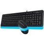 Комплект проводной A4Tech Fstyler F1010 Black/Blue: Тип сенсора оптический