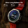 Смарт-часы Amazfit T-Rex 3 Lava: Материал корпуса нержавеющая сталь (безель)
