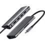 Адаптер Ugreen Adapter CM121 USB-C to USB-C+3xUSB3.0+HDMI+RJ45+SD Gray (50538)