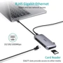 Адаптер Choetech Adapter 9-in-1 USB-C to USB-C+3xUSB+HDMI+SD+RJ45+VGA Gray (HUB-M15) фото 5