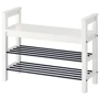 Лавка з полицями для взуття ІКЕА Hemnes 85х32х65 см Білий (00243800)