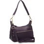 Жіноча сумка через плече Borsa Leather фіолетова (K1213-violet)