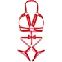 Портупея-тедди из ремней Leg Avenue Studded O-ring harness teddy Red S