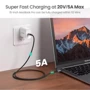 Кабель Ugreen Aluminum USB-C to USB-C 100W 5A 1m Black (70427): Тип USB-C - USB-C