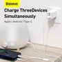 Кабель Baseus USB Cable to Micro USB/Lightning/Type-C Superior Series Fast Charging Data 3.5A 1m White (P10320105221-00) фото 4