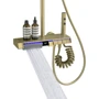 Душевая система Lefton Thermostatic Shower System with 5 Water Modes and Temperature Display Screen-SST2206 Brushed Gold фото 12