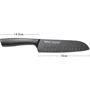 Ніж Fissman Shinai Graphite сантоку 18 см (2481): Рукоятка Нержавеющая сталь