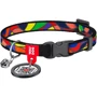 Нашийник для котів WAUDOG Nylon c QR паспортом Вітраж пластиковий фастекс 10 ммx20-30 см (5265)