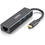 Адаптер Choetech Adapter 4-in-1 USB-C to USB-C+3xUSB3.0+RJ45 Gray (HUB-U02)