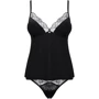 Комплект: топ с трусиками Obsessive Bella Rou black XS/S