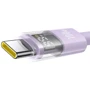 Кабель Baseus USB Cable to USB-C Display 2 Fast Charging Data 100W 1m Purple (P10382701511-00): Длина 1 м