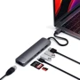 Адаптер Satechi Adapter USB-C to 2xUSB3.0+HDMI+USB-C+RJ45+SD Space Gray (ST-UCSMA3M): Дополнительные разъемы SD+TF Card, Ethernet, USB-C, HDMI, USB OTG