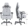Кресло игровое Anda Seat Kaiser 4 Grey Fabric Size L (AD12YDDC-L-20-G-CF) фото 7