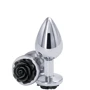 Анальная пробка Ns Novelties - Rose Buttplug S (серебристая с черным)