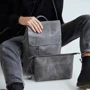 Подарочный набор INCARNE рюкзак Unia + косметичка Муа коричневый S/ 13": Материал Натуральная кожа