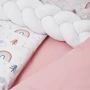 Набор для детской кроватки Twins Rainbow пудра 4073-TR-24: Тип постельный комплект